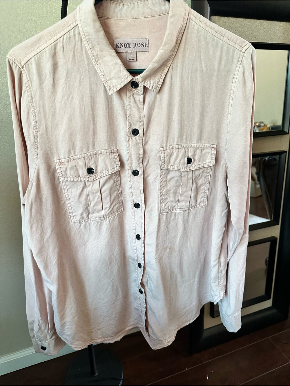 Knox Rose Light Pink Long-Sleeve Button-Down Shirt